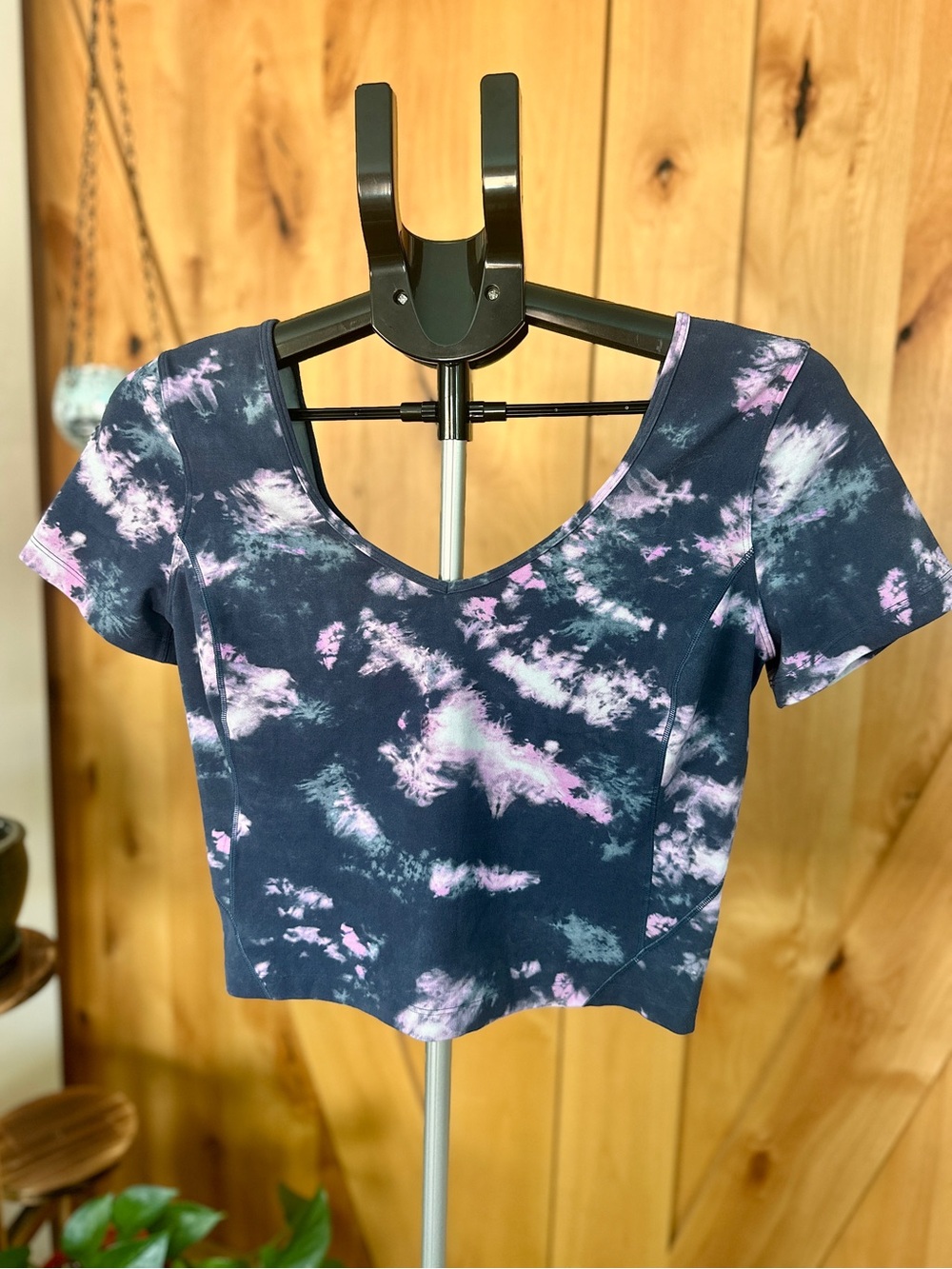 Lululemon Align Short Sleeve Cropped Top Tie Dye Size 8